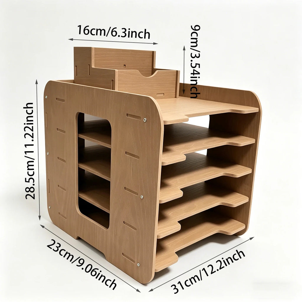 Desk File Organizer Multi-Layer Document Rack & Pen Holder Desk File Organizer Richie's