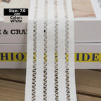 Elastic Lace Fringe Trimmings 3/5/7cm Wide – 5 Yards DIY Trim Lace Trim Richie's White-7cm L