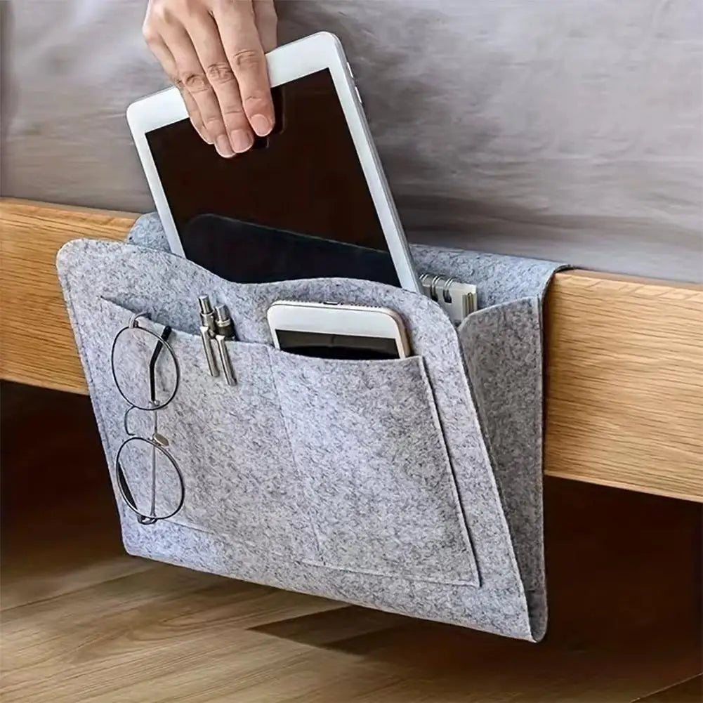 Felt Bedside Hanging Storage Organizer – Bed & Sofa Pouch Hanging Storage Organizer Richie's