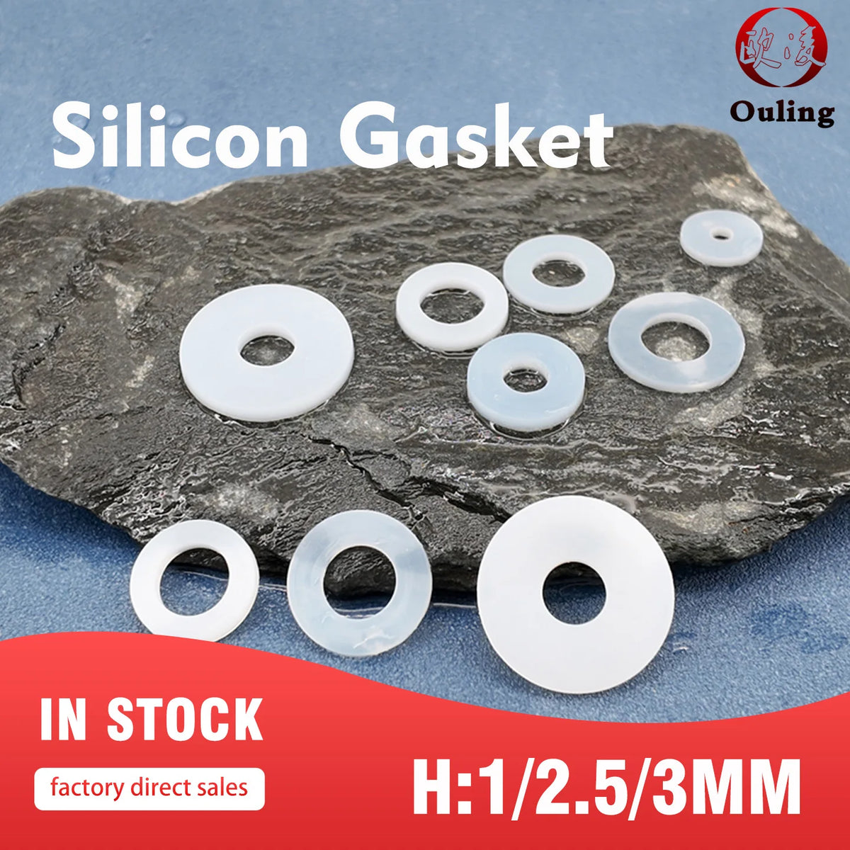 Silicone Rubber Flat Gasket Washers M2–M42 | 1–3mm Seals Rubber Flat Washer Richie's