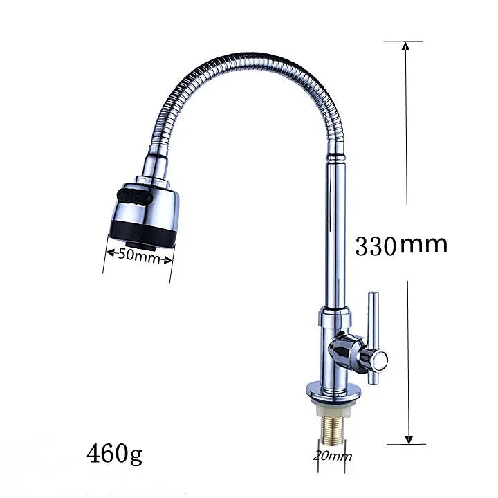 Rotatable Single Cold Kitchen Sink Faucet – Chrome Finish Kitchen Sink Faucet Richie's HJ-158