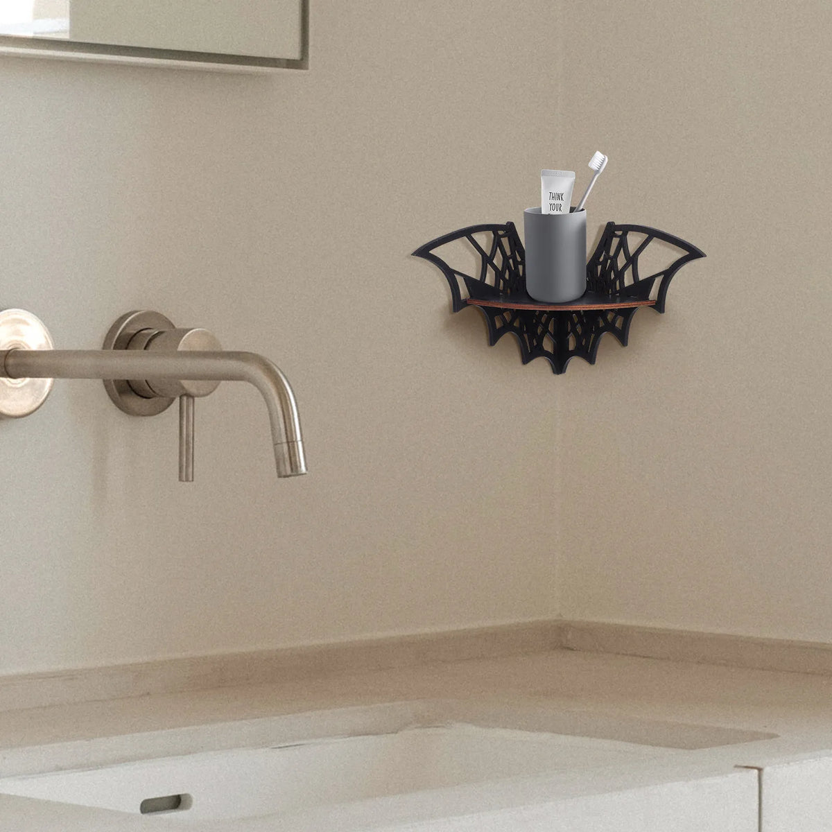 Wooden Spider Web Corner Shelf – Wall Mounted Floating Rack Floating Corner Shelf Richie's