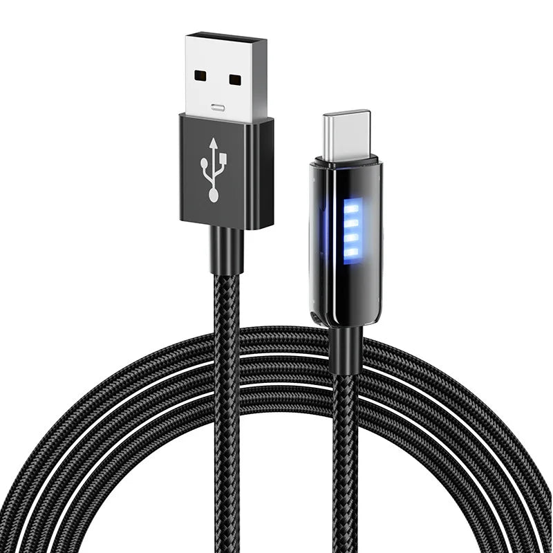 120W USB-A to Type-C Fast Charging Cable with LED Indicator USB Charging Cable Richie's 1m