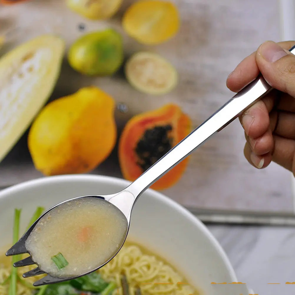 Stainless Steel Long Handle Salad Spork – Heavy Duty Dessert Salad Spork Richie's