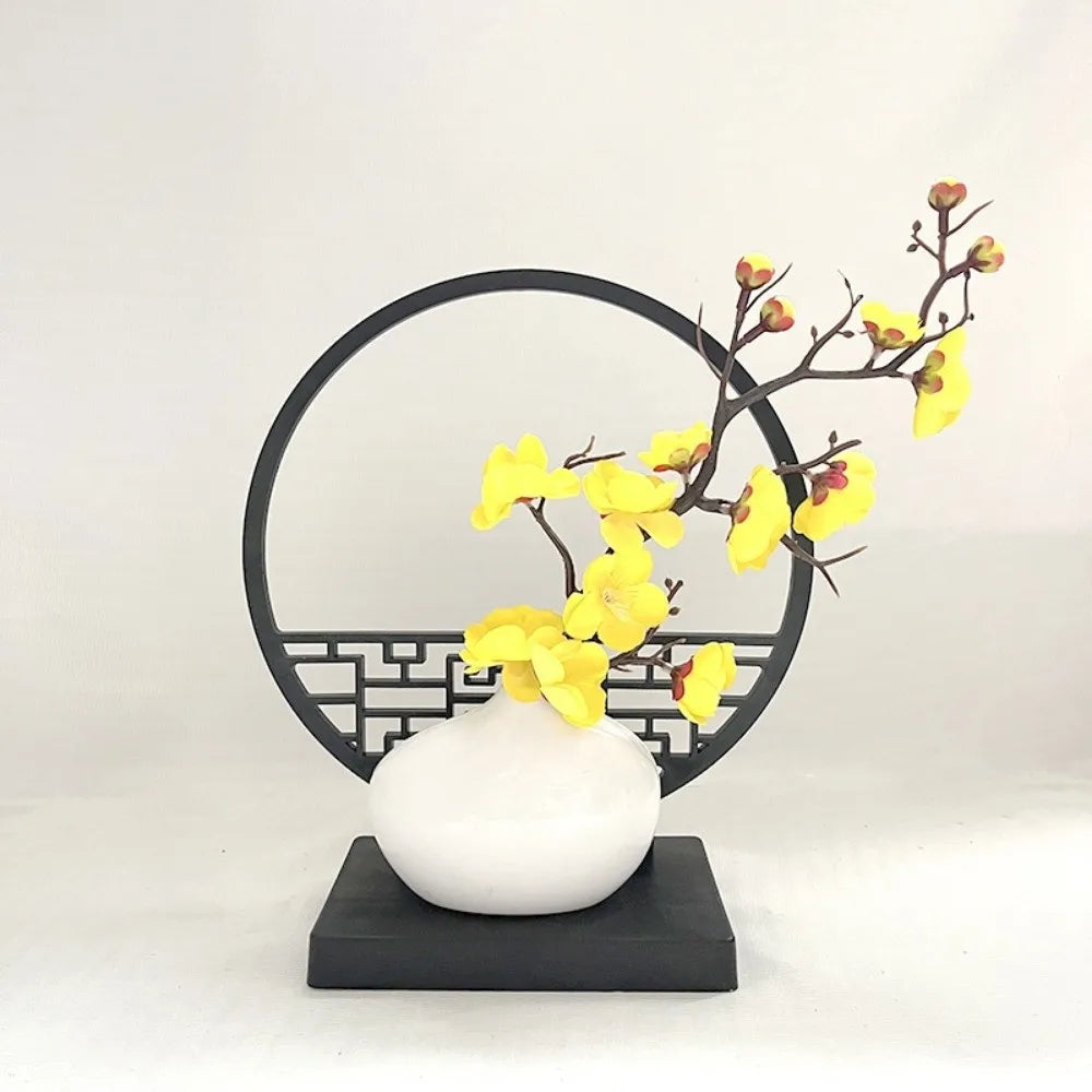 Artificial Plum Blossom Bonsai – Chinese Faux Flower Décor Artificial Bonsai Decor Richie's Yellow-3pcs