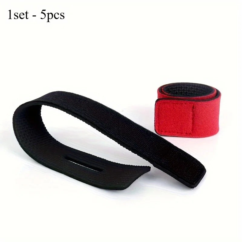 Adjustable Fishing Rod Holder Strap – Hook & Loop Fastener Rod Holder Strap Richie's 1set - 5pcs red