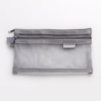 Transparent Pencil Case Double-Layer Mesh Bag | Multi-Use Pencil Case Richie's Light Grey