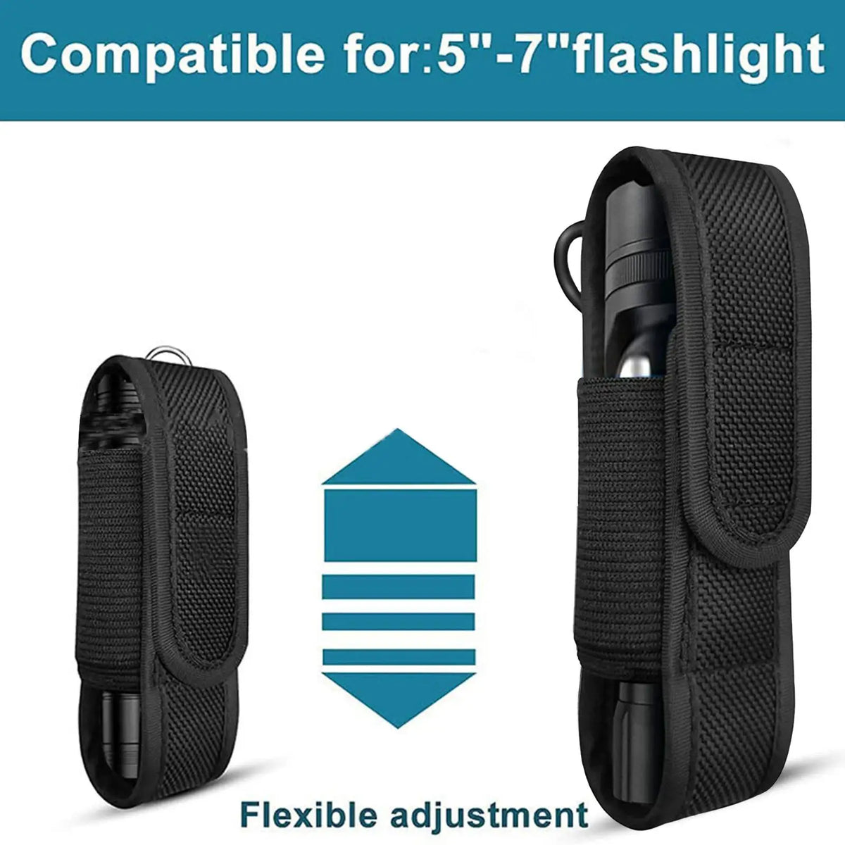 Nylon Flashlight Pouch – LED Torch Carry Case for Outdoors Flashlight Carry Case Richie's