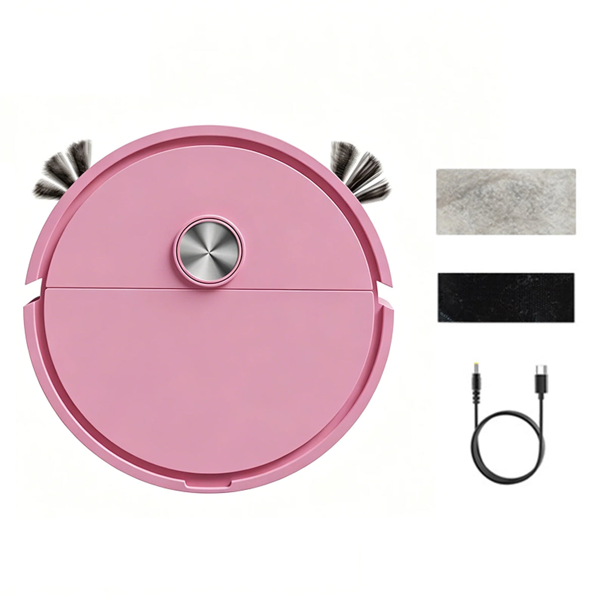 Mini 3-in-1 Robot Vacuum – Sweep, Mop & Suction for Car & Home Robot Vacuum Cleaner Richie's Pink 100V-240V EU Plug