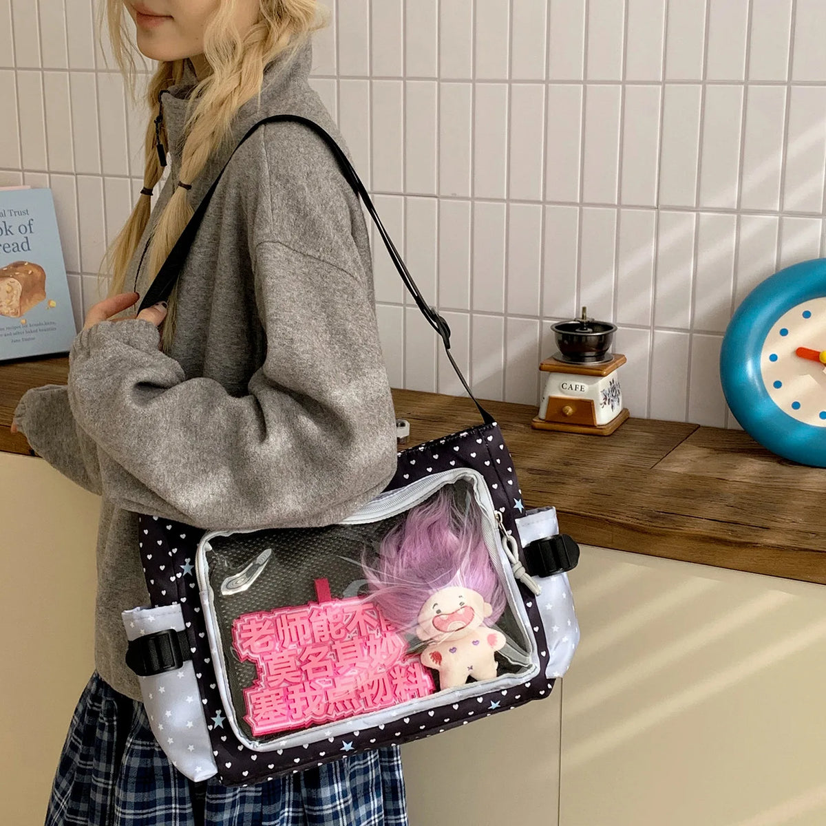 Polka Dot Ita Crossbody Bag – Large Transparent Shoulder Bag Crossbody Shoulder Bag Richie's