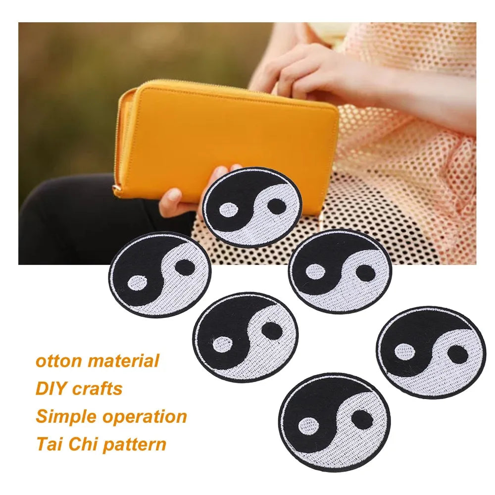 6pcs Yin Yang Iron On Embroidered Cotton Patches – DIY Sew On Embroidered Iron-On Patch Richie's