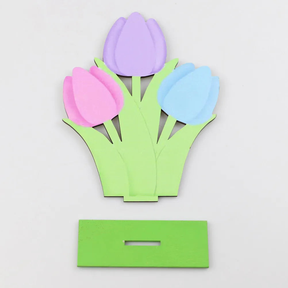 Wooden Tulip Flower Ornament – Easter & Spring Home Decor Wooden Flower Ornament Richie's
