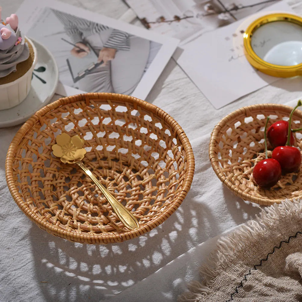 Woven Rattan Storage Basket – Bread, Fruit & Veggie Organizer Woven Storage Basket Richie's