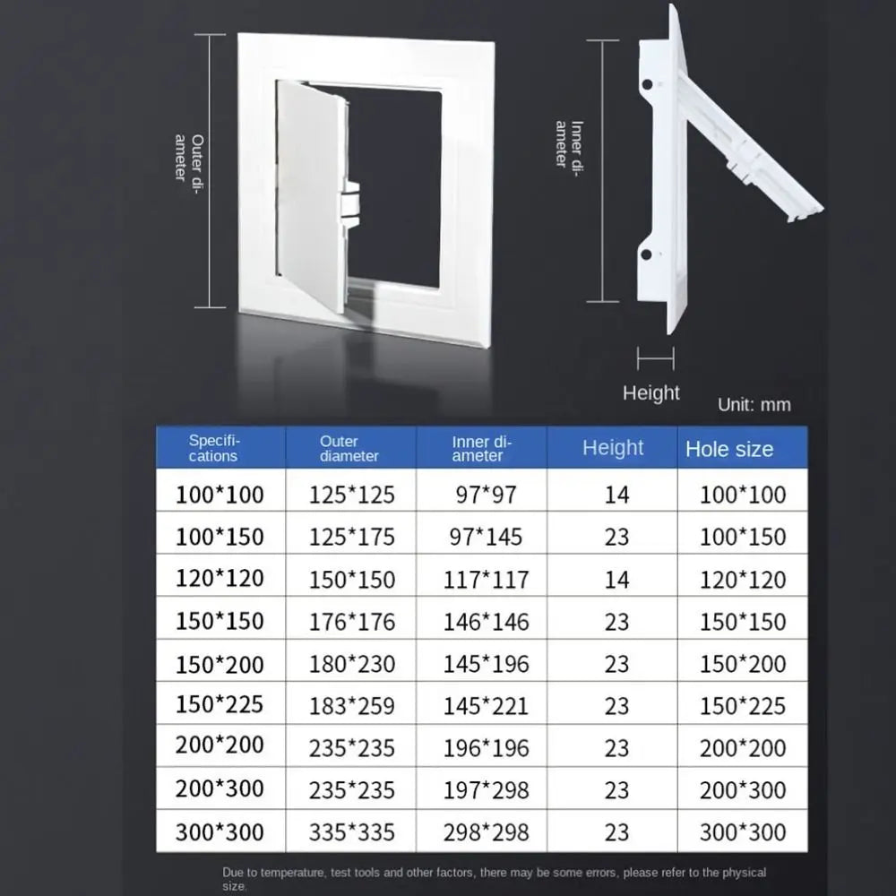 White Hinged ABS Access Panel Hatch – Wall & Ceiling Sizes Access Panel Hatch Richie's