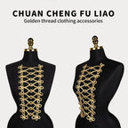 Handmade Gold Cord Baroque Applique Patch – Large Uniform Style Clothing Applique Patch Richie's