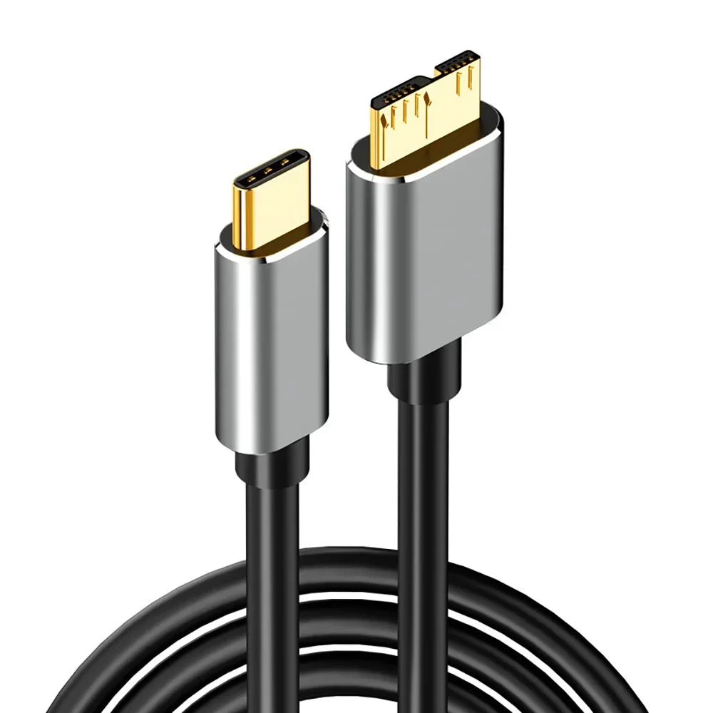 USB 3.0 Type-C to Micro-B Hard Drive Cable | Data Sync Cord USB Hard Drive Cable Richie's 0.5m