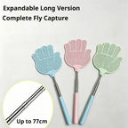 Telescopic Fly Swatter Extendable Stainless Steel Anti-Slip Handle Telescopic Fly Swatter Richie's
