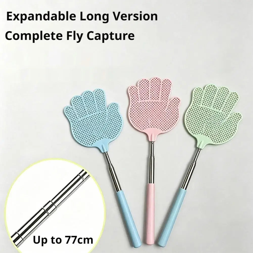Telescopic Fly Swatter Extendable Stainless Steel Anti-Slip Handle Telescopic Fly Swatter Richie's