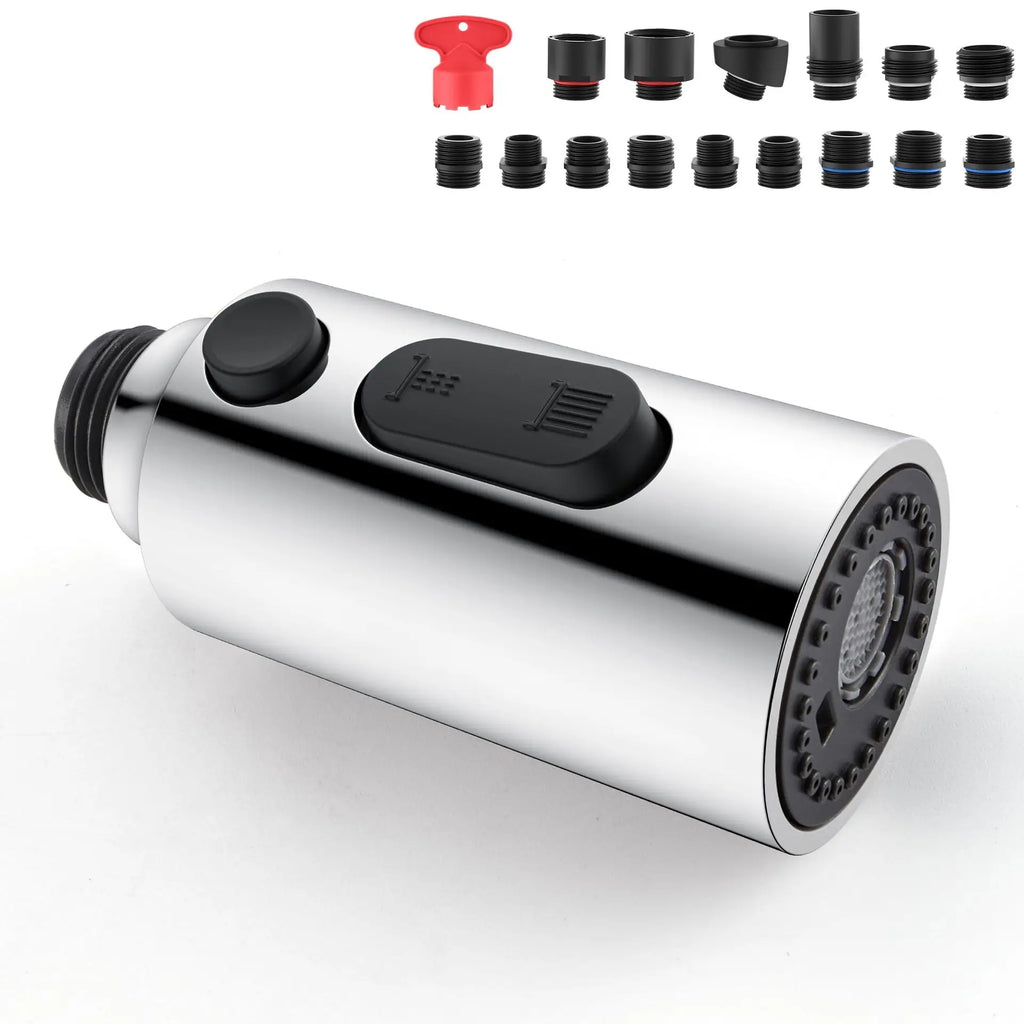 3-Mode Pull-Out Faucet Replacement Nozzle | High Pressure Faucet Spray Nozzle Richie's Plating color
