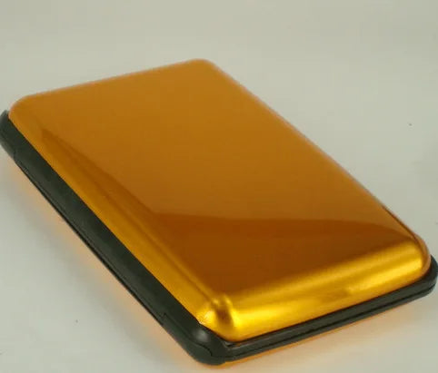 Aluminum RFID Blocking Card Holder Slim Hard Case Wallet RFID Card Holder Richie's YELLOW