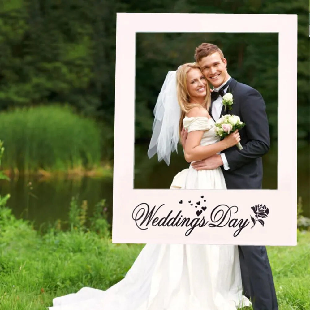 Wedding Photo Frame DIY Prop – White Elegant Photo Booth Photo Booth Prop Richie's