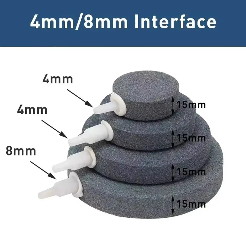 Aquarium Air Stone 4–10cm Round Bubble Aerator | Fish Tank Aquarium Air Stone Richie's
