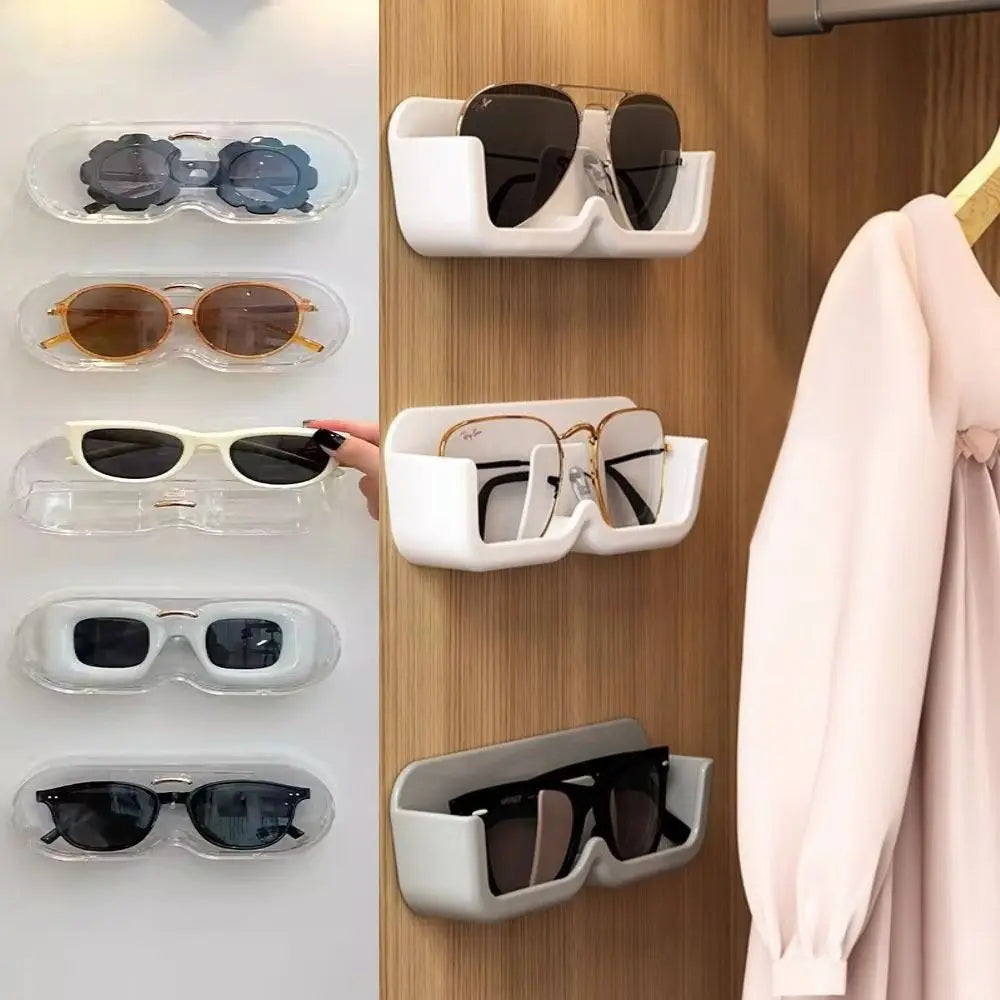 Wall Mounted Glasses Holder – No-Drill Sunglasses Storage Rack Eyewear Storage Rack Richie's