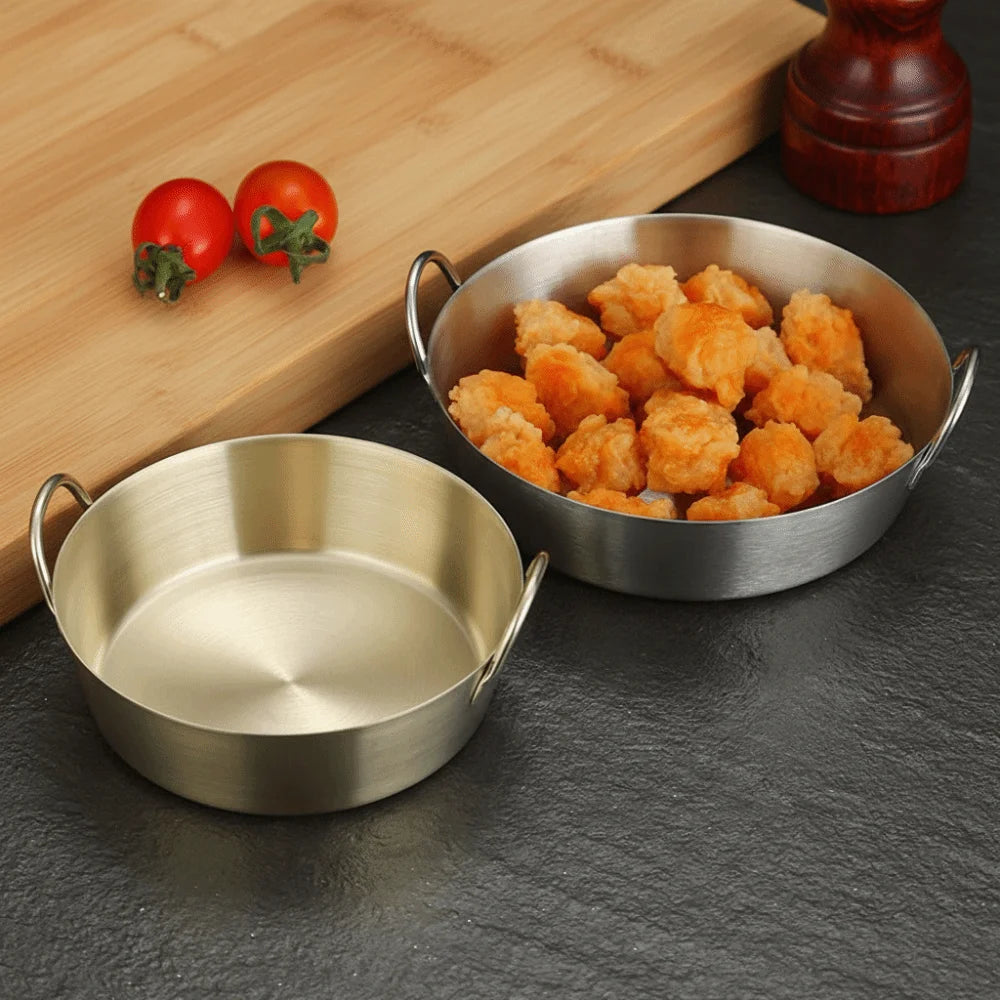 304 Stainless Steel Dual-Handle Snack & Sauce Dipping Bowl Dipping Bowl Richie's