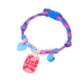 Adjustable Knit Pet Collar with Bell & Pendants for Cats & Dogs Pet Collar Richie's Blue