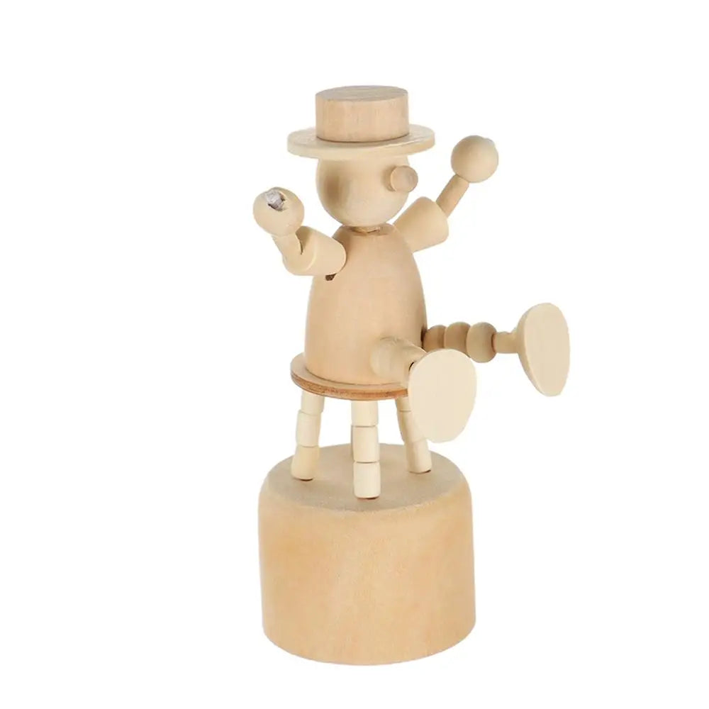 Wooden Push Puppet Animal Desktop Ornaments – 5 Fun Shapes Desktop Wood Ornament Richie's Clown 4XL