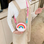 Kids Donut Round Crossbody Bag Rainbow Girls Shoulder Handbag Kids Crossbody Bag Richie's