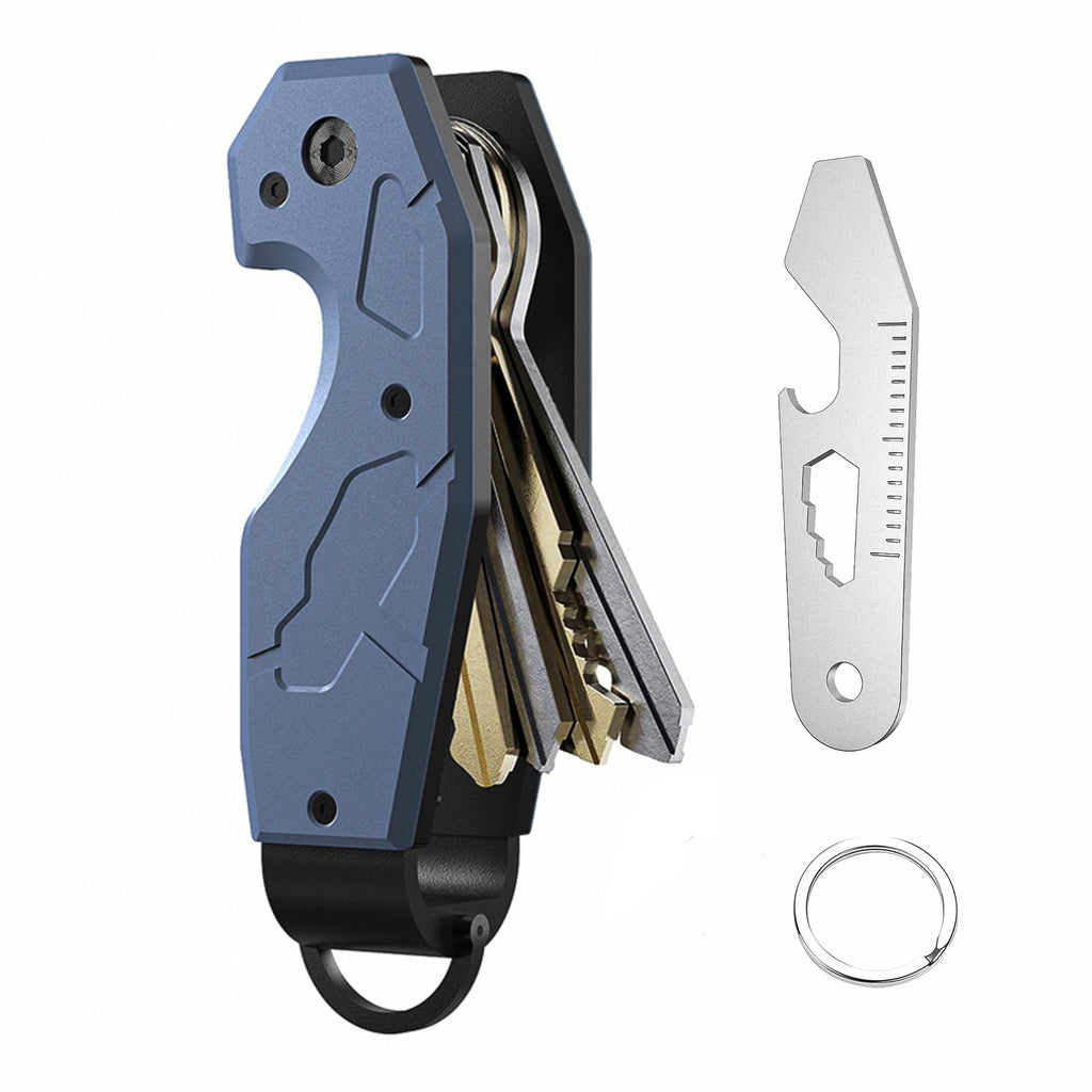 Zeeker Compact Metal Key Organizer | Minimalist Key Fob 2–6 Keys Metal Key Organizer Richie's Blue
