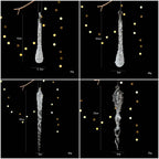 Acrylic Ice Drop Christmas Hanging Ornaments – Clear Pendants Christmas Ornaments Richie's