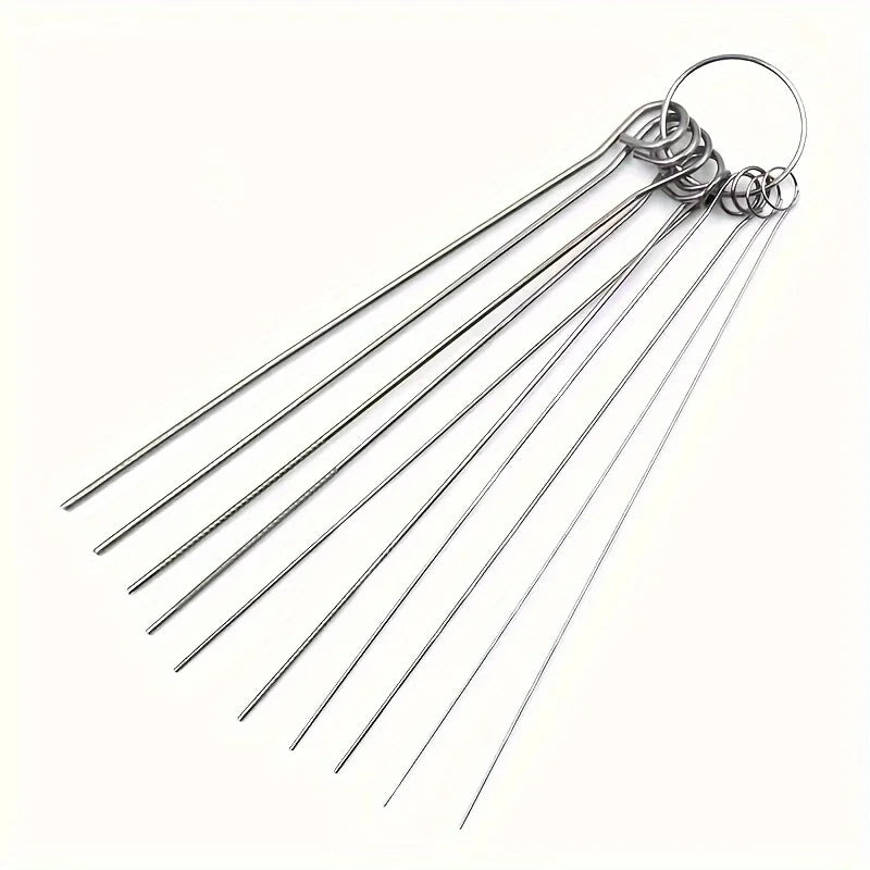 10-Pc Stainless Steel Shower Head Nozzle Cleaning Needle Set Shower Cleaning Brush Richie's