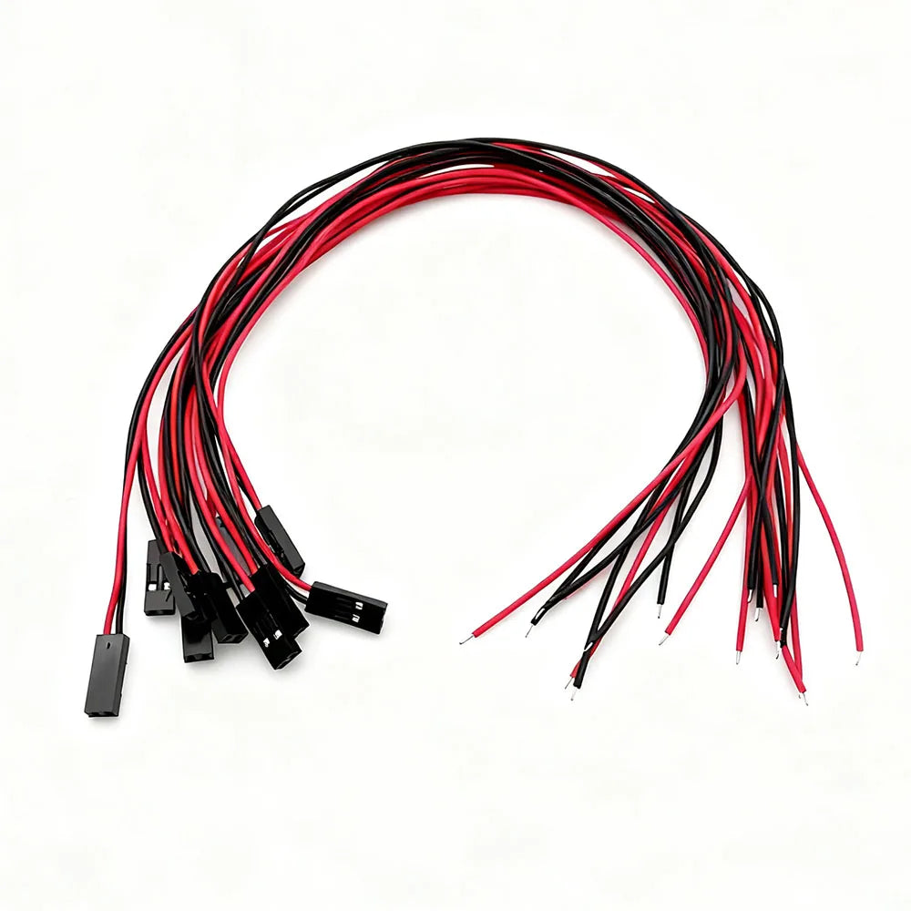 10Pcs 2.54mm 2-Pin Female Jumper Wires 26AWG Arduino DIY Jumper Wire Connectors Richie's 30CM