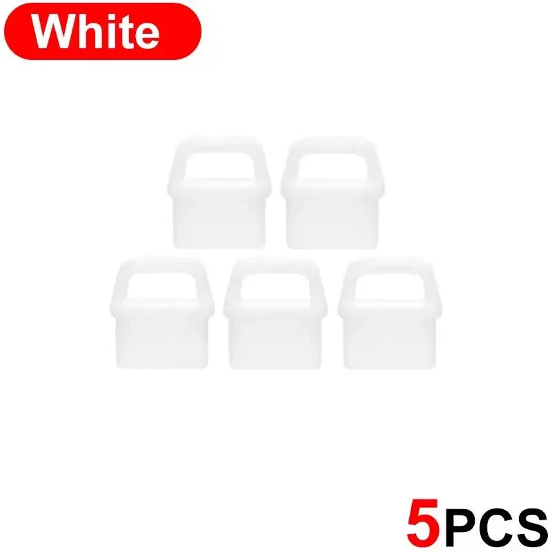 Type-C Dust Plug DIY Pendant Cap Cover – iPhone & Samsung Phone Port Dust Plug Richie's 5Pcs White