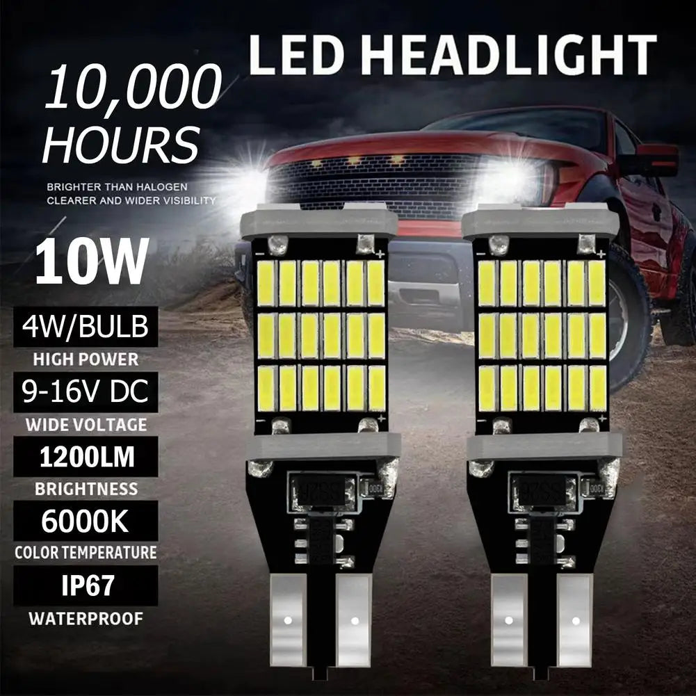 T15 W16W 1200LM LED Reverse & Daytime Running Bulbs 2-Pack LED Car Bulb Richie's Default Title