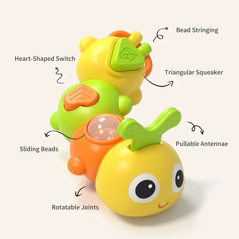 Baby Rattle Toy Cartoon Caterpillar Grasping Toy 0–24M Baby Rattle Toy Richie's