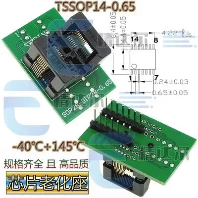 SOP/TSSOP to DIP Programmer Adapter Socket Set 8–28 Pin IC Programmer Adapter Richie's TSSOP14(173MIL)
