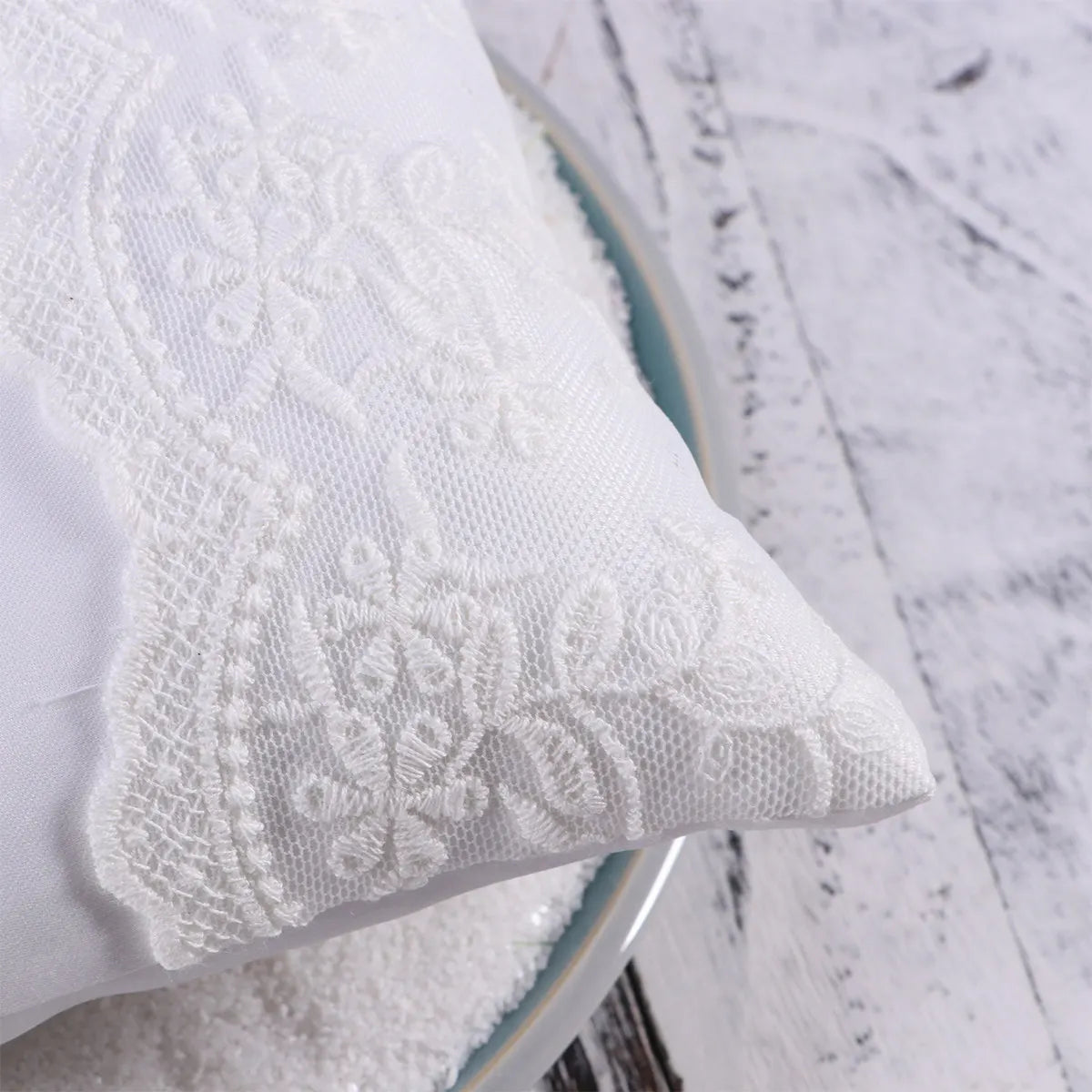 Wedding Ring Bearer Pillow Lace Satin Cushion 20x20cm Ring Bearer Pillow Richie's