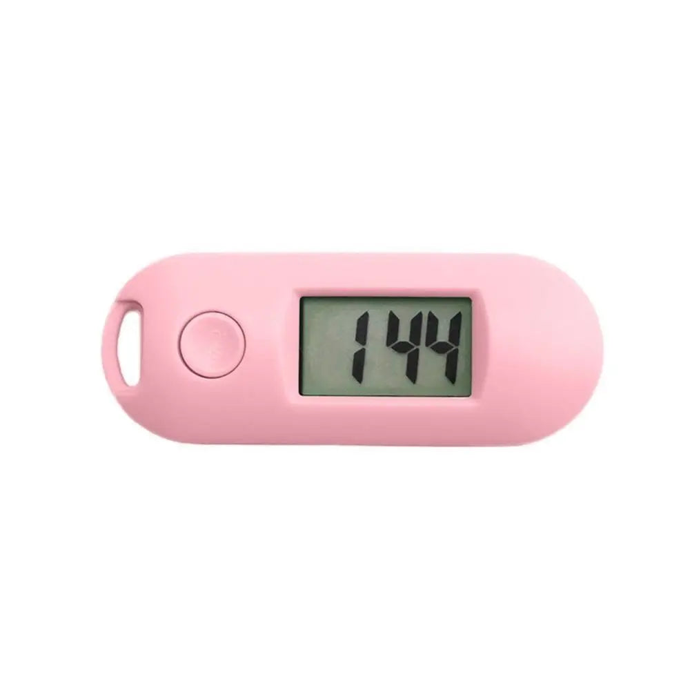 Mini LCD Keychain Clock Luminous Backlight Digital Watch Mini Keychain Clock Richie's Pink