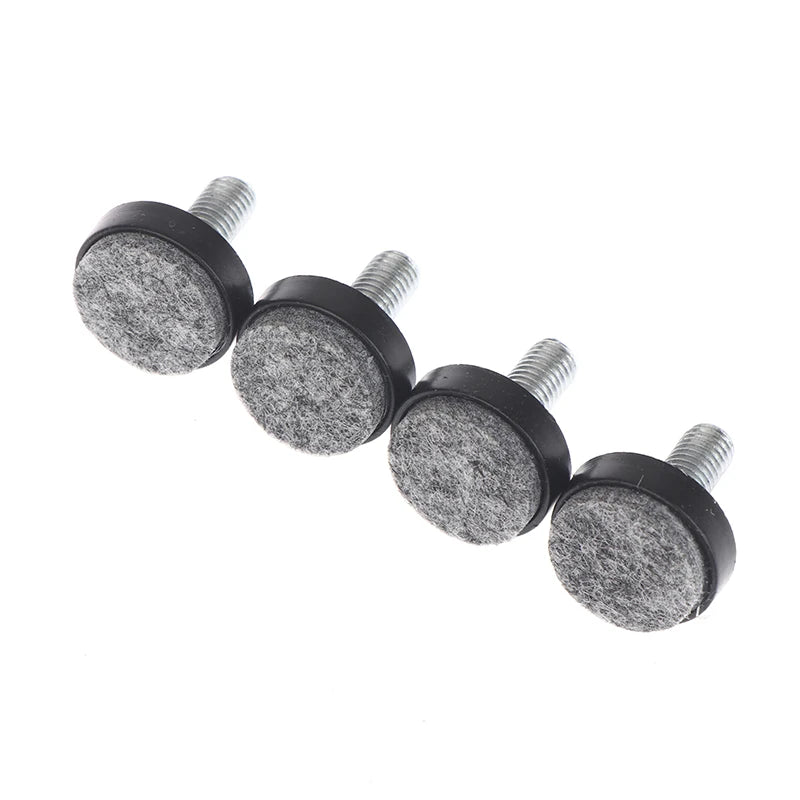 Adjustable Felt Furniture Leg Pads | M6 M8 Anti-Slip Screw Feet Furniture Leg Pads Richie's 4Pcs Black M8x25x20