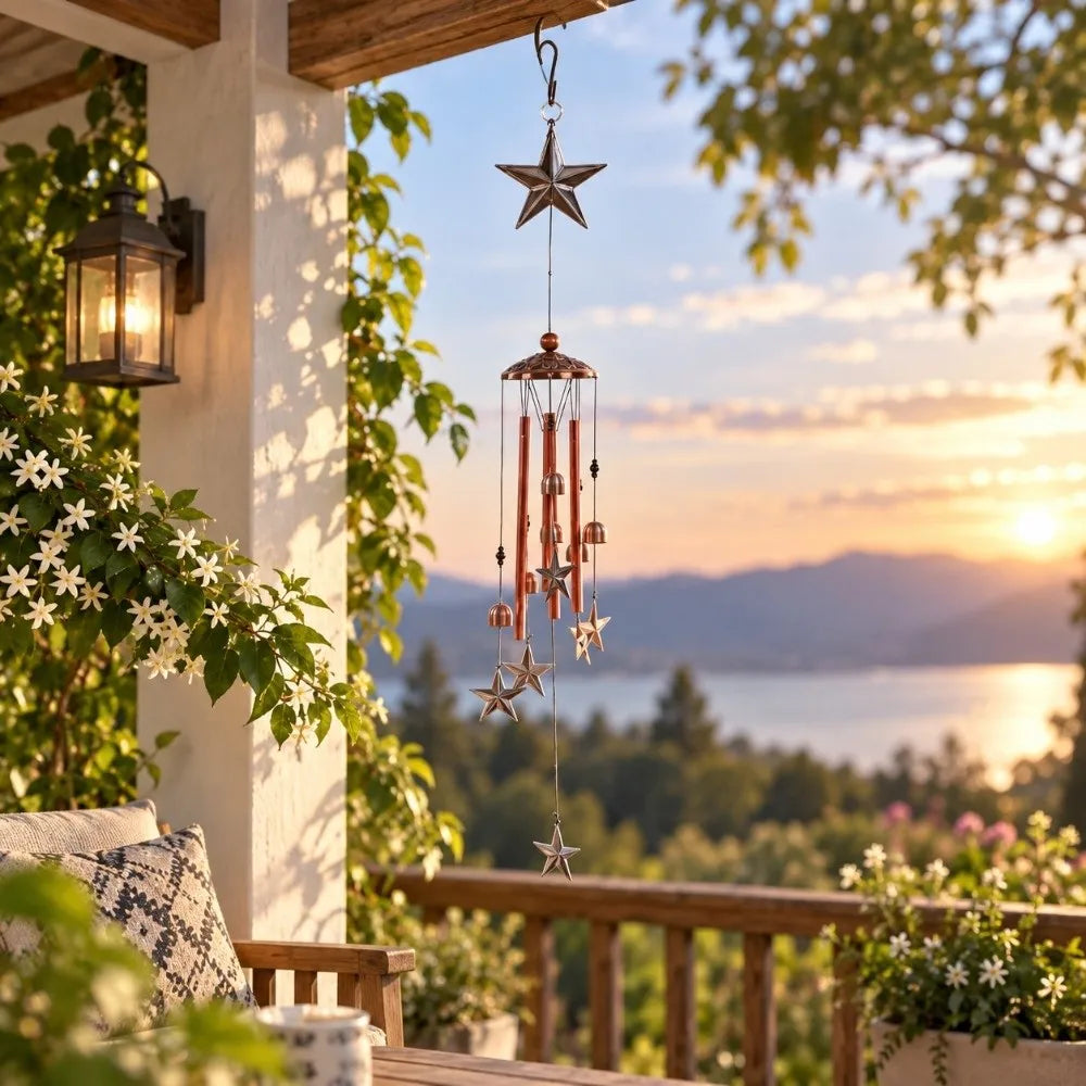 Handmade Metal Star Wind Chimes – Outdoor Garden Bell Decor Outdoor Wind Chimes Richie's
