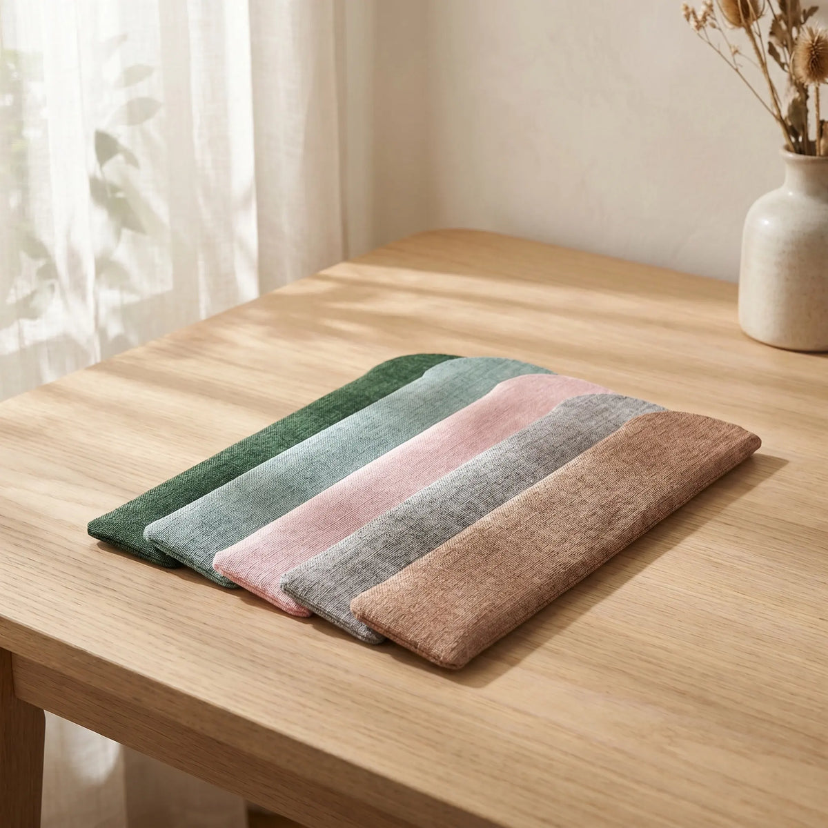 5 Pcs Folding Fan Protective Pouch Sleeve – Cotton Linen Fan Storage Pouch Richie's