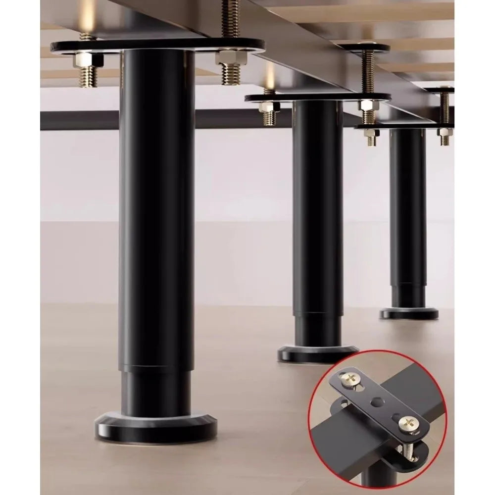 Adjustable Metal Bed Frame Support Legs – Heavy Duty Black Furniture Support Legs Richie's