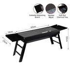 Folding Charcoal BBQ Grill with Side Trays – Portable Tabletop Charcoal BBQ Grill Richie's