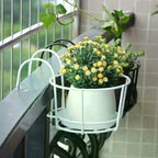 Adjustable Iron Hanging Plant Rack – Balcony Railing Pot Holder Hanging Plant Rack Richie's