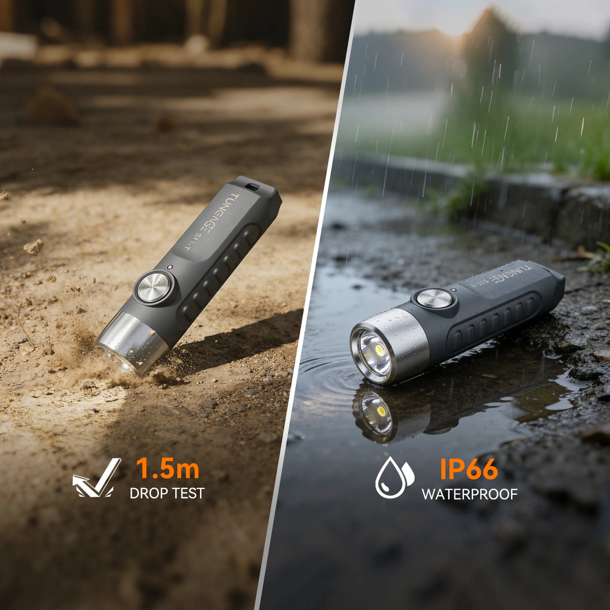 TUNENG S11-T 500LM USB-C Keychain Flashlight – EDC Torch IP66 Keychain Flashlight Richie's