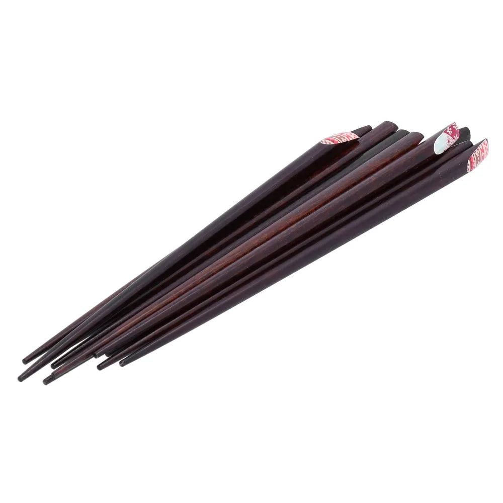 Wood Printed Chopsticks Set – 5 Pairs, Japanese Style Gift Wooden Chopsticks Set Richie's