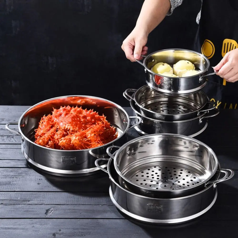 304 Stainless Steel Steamer Basket with Handles – Multi-Size Steamer Basket Richie's